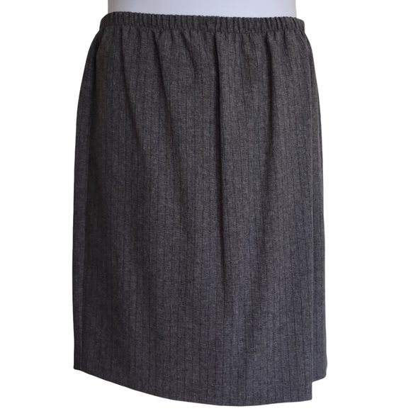 Vtg 3 Piece Pant / Skirt Suit Gray & Red Size 12 - Picture 6 of 14